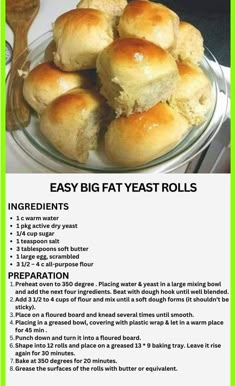 a poster with instructions for how to make rolls