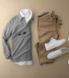 Brown Chinos Men Outfits, Business Casual Attire For Men, Smart Casual Menswear, Tan Chinos, Men Fashion Show, Mens Fashion Smart