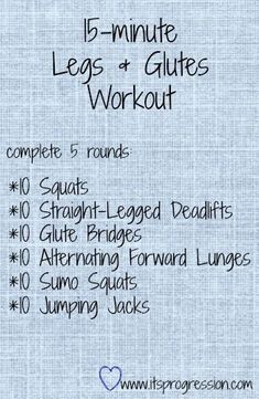 the 15 minute legs and glutes workout