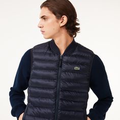 Never leave home again without your Lacoste down jacket. Sustainable, thermal, versatile, an essential for all weather. Winter Outfits Men, Home Again, Vests Mens, Lacoste Men, Outfits Men, Mens Vest, 2024 Collection, Puffer Vest, Mens Coats