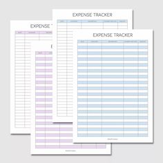 three printable exercise trackers with the words exercise tracker on each one and an image of