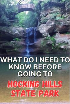 a sign that says what do i need to know before going to hocking hills state park