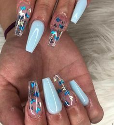 Clear Acrylic Nails, Long Nail Designs