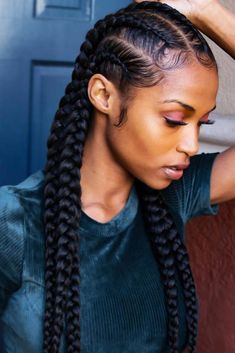 Hairstyles Protective, Black Braided Hairstyles, French Braid Hairstyles, Natural Styles, Natural Hair Braids, Easy Braids