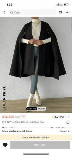 Cape Coat With Hood, Long Capes For Women, Cape Coats For Women, Cape Jacket Outfit, Black Cape Outfit, Cape Outfits For Women, Pancho Outfit, Cape Coat Outfit, Womens Cape Coat