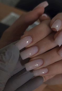 Nude Nails Square, Nude Square Nails, Milky Nails, Work Nails, Pink Acrylic Nails, Dream Nails, Classy Nails