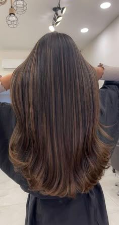 Brown Bayalage Hair, Highlights Brown Hair Balayage, Balayage Straight Hair, Highlights For Dark Brown Hair, Brown Straight Hair, Black Hair Balayage, Chocolate Brown Hair Color