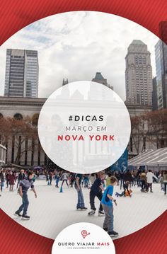 a group of people skating on an ice rink in the middle of a city with tall buildings