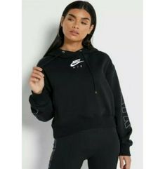 Item: Women's Nike Hooded Sweatshirt   Condition: New Color: Black/White Style Code: DB6050-010 Size: 2X Comes With: Item Only  100 Percent Authentic or Double your Money Back Shipping is Free in the US and 60 International Will ship using USPS or Fedex Ground Paypal confirmed address are the payments Please Bid with confidence 100% positive feedback and Owner of online rare shoe retailer JMSNEAKERS There are absolutely no RETURNS, REFUNDS, or EXCHANGES on this product for any reason We are not Nike Hooded Fleece Top, Nike Fleece Hooded Top, Nike Urban Crew Neck Hoodie, Nike Urban Hoodie With Crew Neck, Trendy Nike Long Sleeve Sweatshirt, Oversized Black Hoodie For Sportswear, Nike Hooded Top With Letter Print, Nike Fleece Tops For Streetwear, Nike Fleece Tops With Drawstring Hood