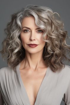 Brown Lowlights, Grey Hair Inspiration, Gray Hair Highlights, Hairstyles Over 50