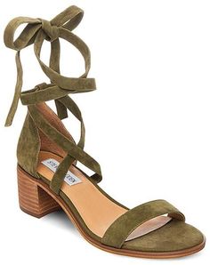 Steve Madden Rizzaa Lace-Up Suede Sandal Ingrid Alexandra, Sandals Steve Madden, Steve Madden Flats, Trending Womens Shoes, Lace Up Block Heel, Madden Boots, Mid Heel Shoes, Boho Sandals, Wedding Shoes Heels