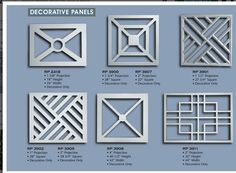 the different types of decorative panels