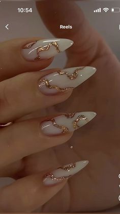 Engagement Nails, Milky Nails, Dope Nail Designs, Elegant Nails, Fancy Nails, Dope Nails