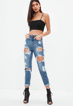 Fashion Model Poses Standing, Double Denim Outfit, Poses Standing, Belted Denim Dress, Ripped Jeans Women, Denim Jacket With Fur, Fashion Model Poses, Denim Essentials