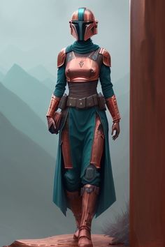 a star wars character standing in front of a doorway