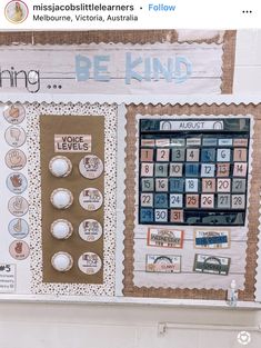 a bulletin board with buttons and magnets on it