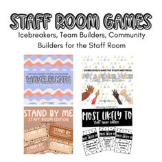 the staff room games are available for students to play