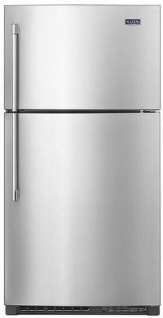 33" Top-Freezer Refrigerator with 21.2 cu. ft. Total Capacity, PowerCool® Setting, EvenAir™ Cooling Tower, Ice Maker, Adjustable SpillProof Glass Shelving, Gallon Door Storage, Humidity-Controlled Crisper Drawers, ADA Compliant and : Fingerprint Resistant. Easy-to-clean, Fingerprint Resistant Stainless Steel finish keeps your fridge looking as good on the outside as it works on the inside. The EvenAir™ cooling tower keeps food cool without breaking a sweat. It distributes cold air effectively so Top Of Cabinets, Smart Refrigerator, Glass Shelving, Cooling Tower, Cold Food, Door Storage, Ice Maker, Top Freezer Refrigerator, Cold Meals