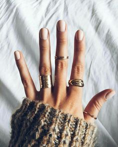 ❤мore@jнayetotнeworld Natural Manicure, Nail Ring, Nail Arts, How To Do Nails, Makeup Nails, Nails Inspiration, Pretty Nails, Hair And Nails, Nail Colors