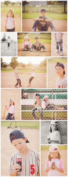 a collage of photos with baseball players and their names on the same page, including two