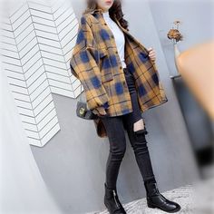 This shirt is perfect for those who are looking for a new shirt for a good price. It is fashionable, stylish, and it will look great on anyone who wears it. Do you wanahavit? Casual Yellow Shirt For Fall, Trendy Yellow Shirt For Fall, Trendy Yellow Fall Shirt, Yellow Long Sleeve Flannel Shirt For Fall, Women Plaid Shirt, Korean Shirts, Girls Outwear, Plaid Shirt Women, Female Tops