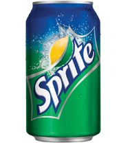 a can of sprite soda on a white background