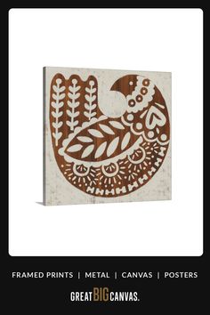 a wooden block with an image of a bird on it's back and the words,