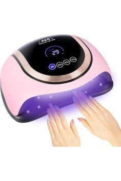 UV LED Nail Lamp for Double Hands, 180W UV Light Nails Gel Nail Dryer with 60 Lamp Beads, Autor Sensor and 4 Timers LCD Display, Professional UV lamp Gel Nails for Salon and Home Use (Pink) Uv Light Nails, Nail Pink, Light Nails, Mango Recipes, Nail Gel Polish, Nail Dryer, Body Hair Removal, Led Nail Lamp, Men's Health Fitness