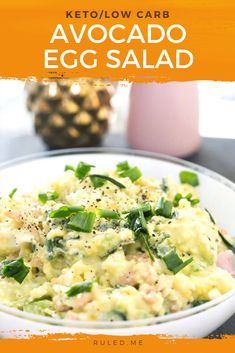 the cover of keto / low carb avocado egg salad