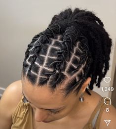 Short Locs Updo Styles, Sisterlocks Styles Updo, Dread Hair, Sisterlocks Styles, Braids Locs, Short Locs, Short Locs Hairstyles, Starter Locs, Updo Styles