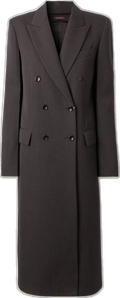 Designer Formal Pea Coat With Concealed Placket, Elegant Double-breasted Pea Coat With Concealed Placket, Chic Formal Pea Coat With Concealed Placket, Designer Wool Coat With Double Button Closure For Work, Designer Wool Coat With Double Button For Office, Designer Wool Coat With Double Button Closure For Office, Formal Structured Pea Coat With Hidden Buttons, Chic Pea Coat With Concealed Placket For Formal Wear, Gucci Double-breasted Office Outerwear