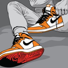 Jordan Painting, Jordan Shoes Wallpaper, Jordan One, Sneakers Drawing, Sneakers Wallpaper, Nike Art, Shoes Wallpaper, Shattered Backboard, Hypebeast Wallpaper