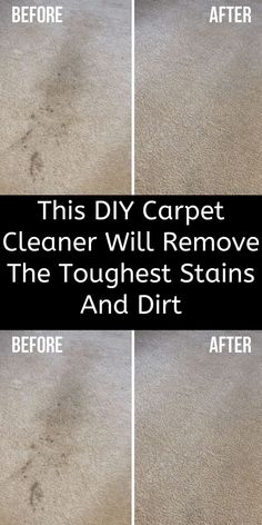 the before and after pictures of carpet cleaners cleaning up their carpets with dirt on them