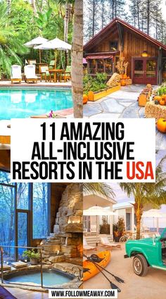 11 Amazing All Inclusive Resorts In The USA Honeymoon Destinations All Inclusive, Resorts In The Us, Lux Travel, Us Honeymoon Destinations, Resorts Usa, Us Couple, Vacations In The Us, Best All Inclusive Resorts, Trip Destinations