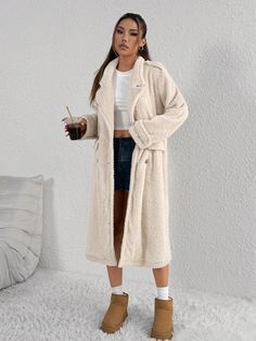 Brown Long Sleeve Sweater Coat For Winter, Winter Coats & Jackets, Brown Long Fur Coat For Winter, Brown Long Cardigan For Winter, Brown Full-length Outerwear For Fall, Brown Full-length Winter Outerwear, Trendy Outfit Ideas, Cute Winter Outfits, Winter Coats Jackets