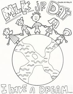 a coloring page with the words make up day i have a dream