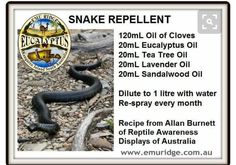 an advertisement for snake repellent in australia