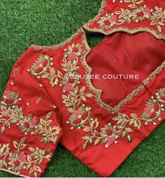 Net Blouse Back Designs Latest, Boat Neck Blouse Designs Latest Back Maggam Work, Maggam Back Neck Designs, Boat Neck Maggam Work Blouse Designs Latest, Boat Neck Maggam Work Blouses, Red Colour Blouse Maggam Work, Boat Neck Embroidery Designs, Heavy Work Blouse Designs, Work Blouse Hand Designs