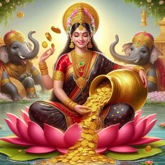 wealth godess Kuber Lakshmi Photos, Lord Surya Bhagavan Images, Ma Laxmi, Vedic Knowledge, Lakshmi Maa, Tom And Jerry Photos