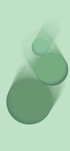 two green circles are shown in the middle of a light green background, with some shadows coming from them