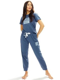 Buy LOTIK Women's Cotton Lycra Petrol Blue Solid Bottom Rib Nightsuit Set at Amazon.in Pyjama Sets, Petrol Blue, Cotton Bottoms, Tracksuit Set, Blue Solid, Solid Tops, Kids Bags, Luggage Bags