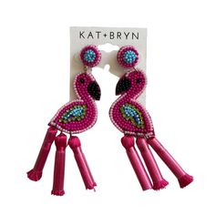 Super Cute! Earrings Color, Beaded Earrings, Flamingo, Jewelry Earrings, Super Cute, Women Jewelry, Pink, Women Shopping, Color