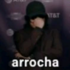 an image of a person wearing a hat with the word arocha on it