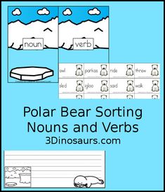 polar bear sorting worksheet for preschool and pre - school students to practice their writing skills