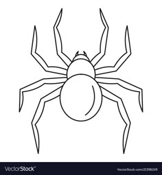 a spider outline on a white background