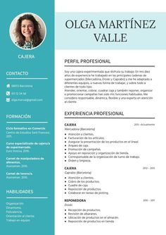 Ejemplo de currículum para cajero & cajera It Cv, Free Paper Texture, Teacher Photo, Lost 100 Pounds, Studying Life, Cv Design, Community Manager, Curriculum Vitae, Professional Resume