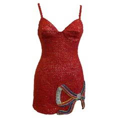 Area mini dress. Made of wool, mohair, polyamide and polyester. Back zip closure. It has light padding in the breast. Length 52 cm Chest 38 cm Waist 34 cm Hips 43 cm Size 4 which corresponds to an international S. Excellent general condition, like new. Nye Countdown, Unique Mini Dresses, Red Lace Cocktail Dress, Mini Dress Aesthetic, Y2k Mini Dress, 1970 Dress, Bow Party, Babydoll Dresses, Money Fashion