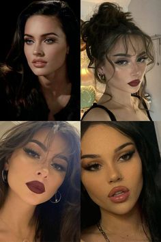 Black Hair On Fair Skin, Street Style Makeup Look, Natural Dark Makeup Look, Villian Makeup Looks, Sharp Makeup Looks, Untouchable Makeup, Maneater Makeup, Different Types Of Makeup Looks, Types Of Makeup Styles