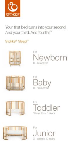 an advertisement for a baby crib with the words newborn and toddler on it