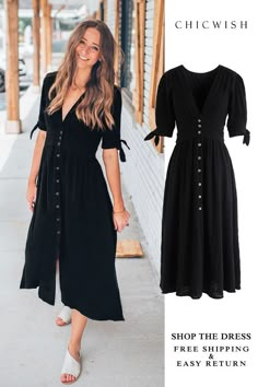 Fitted Black Dress With Pockets, Black V-neck Dresses With Pockets, Black Fitted Button-up Dress, Black Winter Day Out Dresses, Black Dress For Day Out In Winter, Black Winter Dresses For Day Out, Black Dresses For Winter Day Out, Trendy Black Button-up Dress, Lebanon Beirut